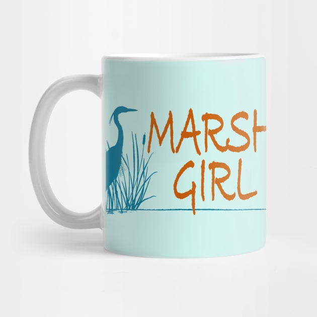 Marsh Girl (teal & tangerine) by MotiviTees